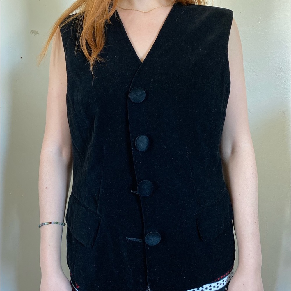 H&M Hermès Black Vintage Velvet Vest